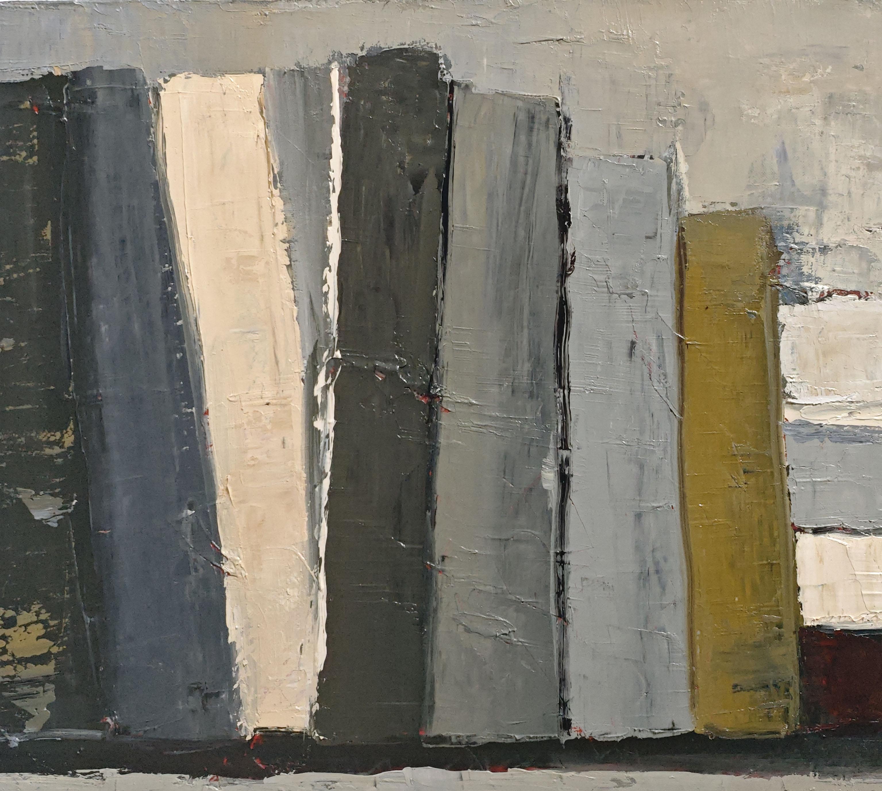 Creato da un artista francese contemporaneo riconosciuto per il suo approccio raffinato alla materia e all'astrazione, questo dipinto riflette una profonda esplorazione della memoria, del silenzio e del tempo attraverso il linguaggio della texture.