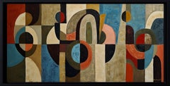 Traversees, Large Abstract Geometric, Contemporary, Modern oil on canvas