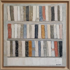 Upside down, Abstract library, Colors, Geometric Contemporary, Oil 2024