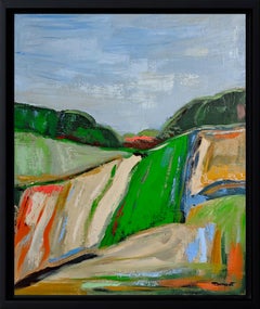 Vers la clarté, Oil on canvas, Abstract Landscape, Expressionism art