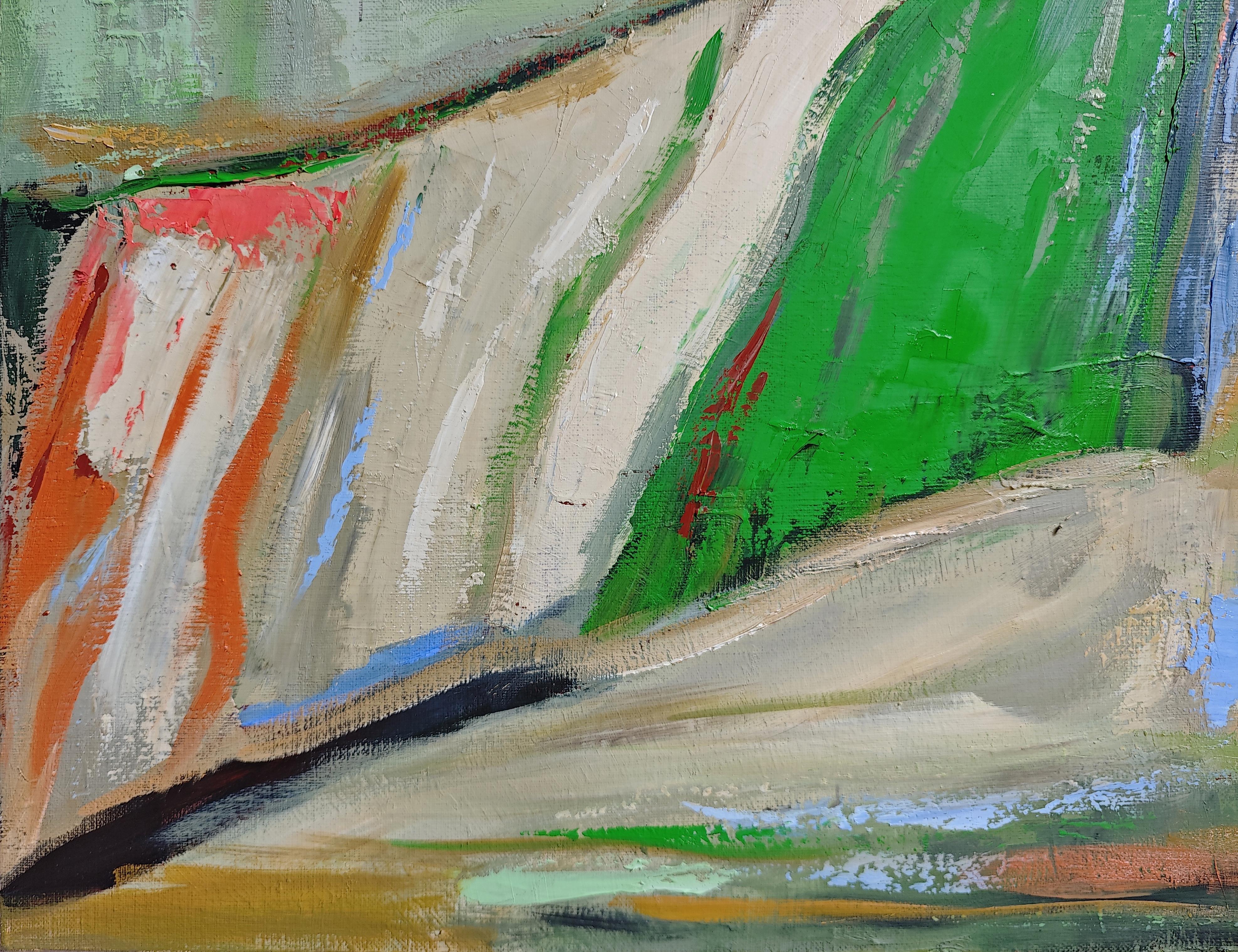 Vers la clarté, Oil on canvas, Abstract Landscape, Expressionism art For Sale 1