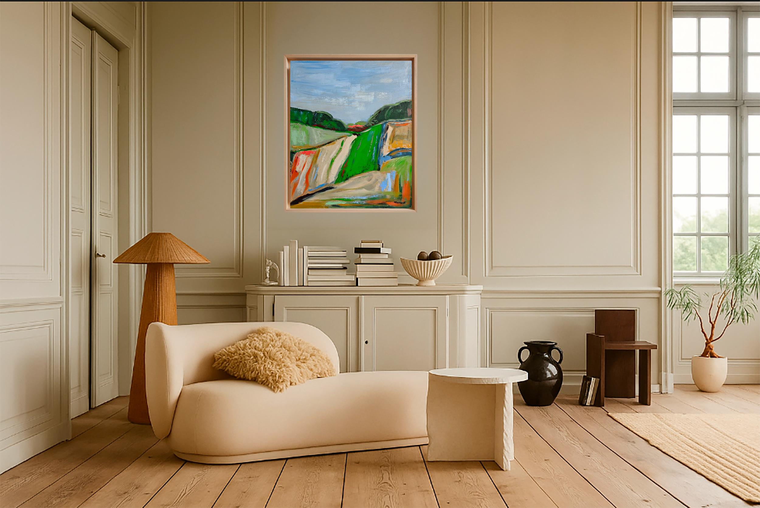 Vers la clarté, Oil on canvas, Abstract Landscape, Expressionism art For Sale 3