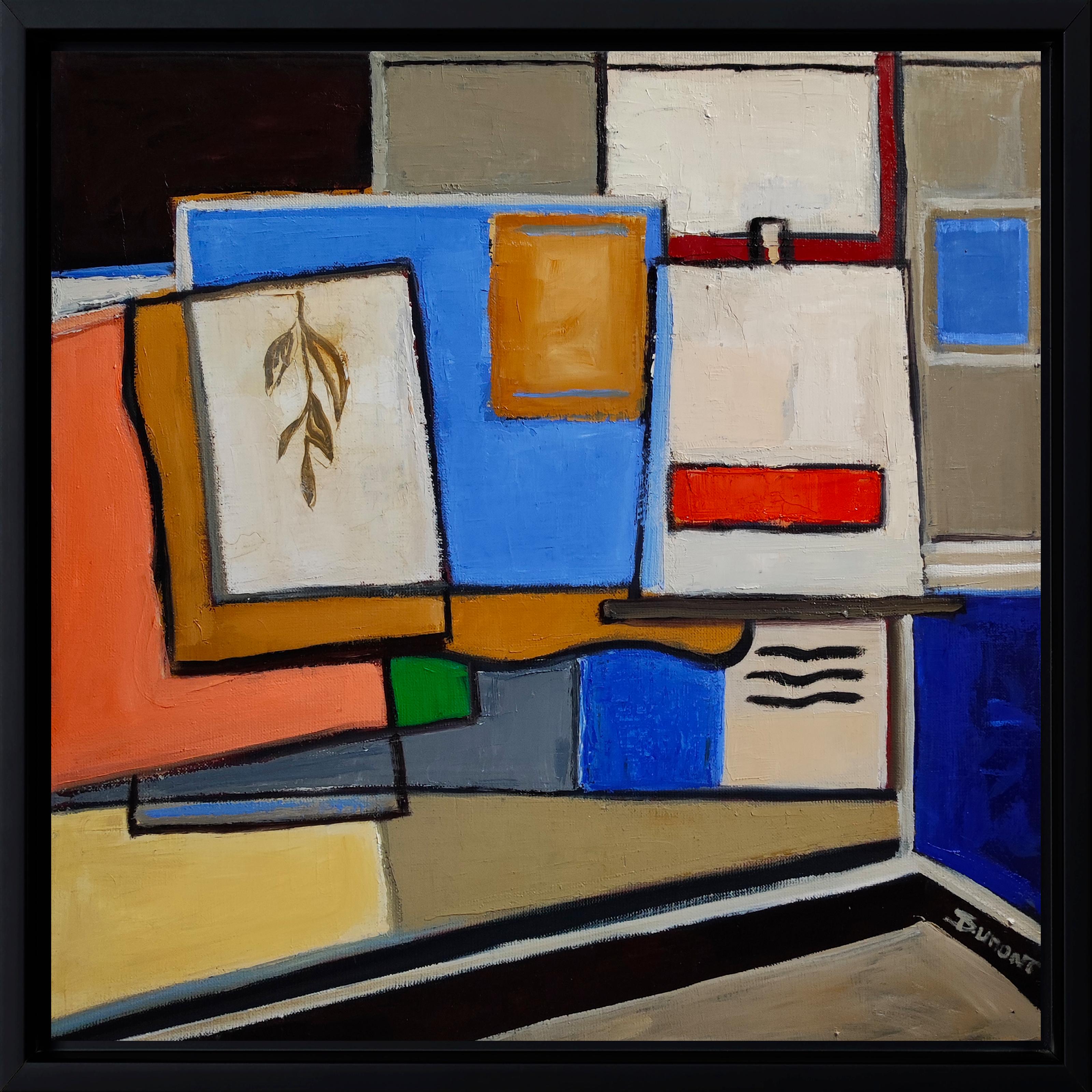 Vie d'atelier, Astratto, Cubismo, Olio su tela,  Arte moderna, espressionismo - Painting di SOPHIE DUMONT