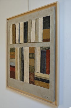 Ausgerichtete Volumen, farbige Abstraktion, Expressionismus, Öl auf Leinwand, strukturiert