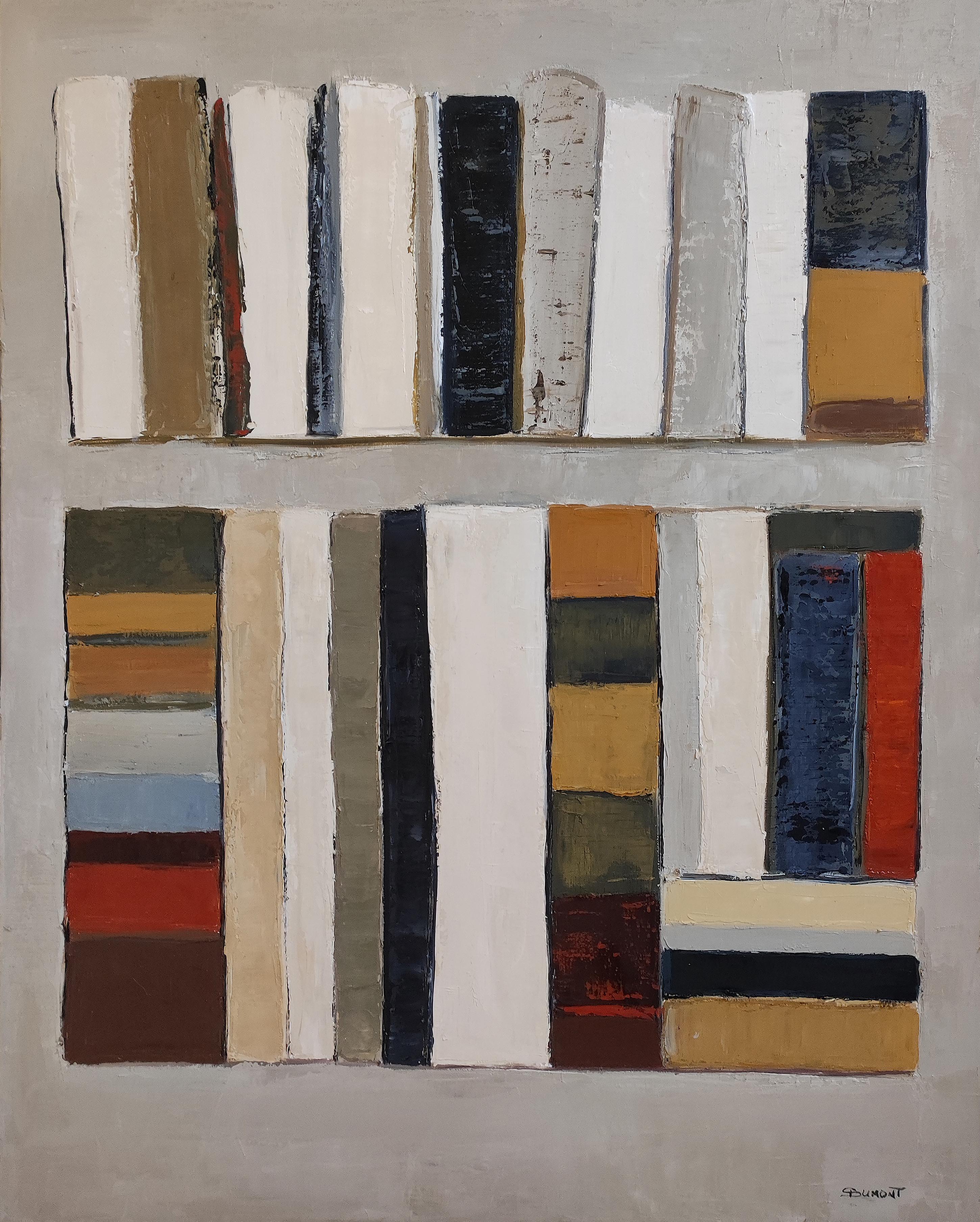 Volumes alignés, AM Contemporary  Peinture texturée - Huile sur toile, Abstrait en vente 5