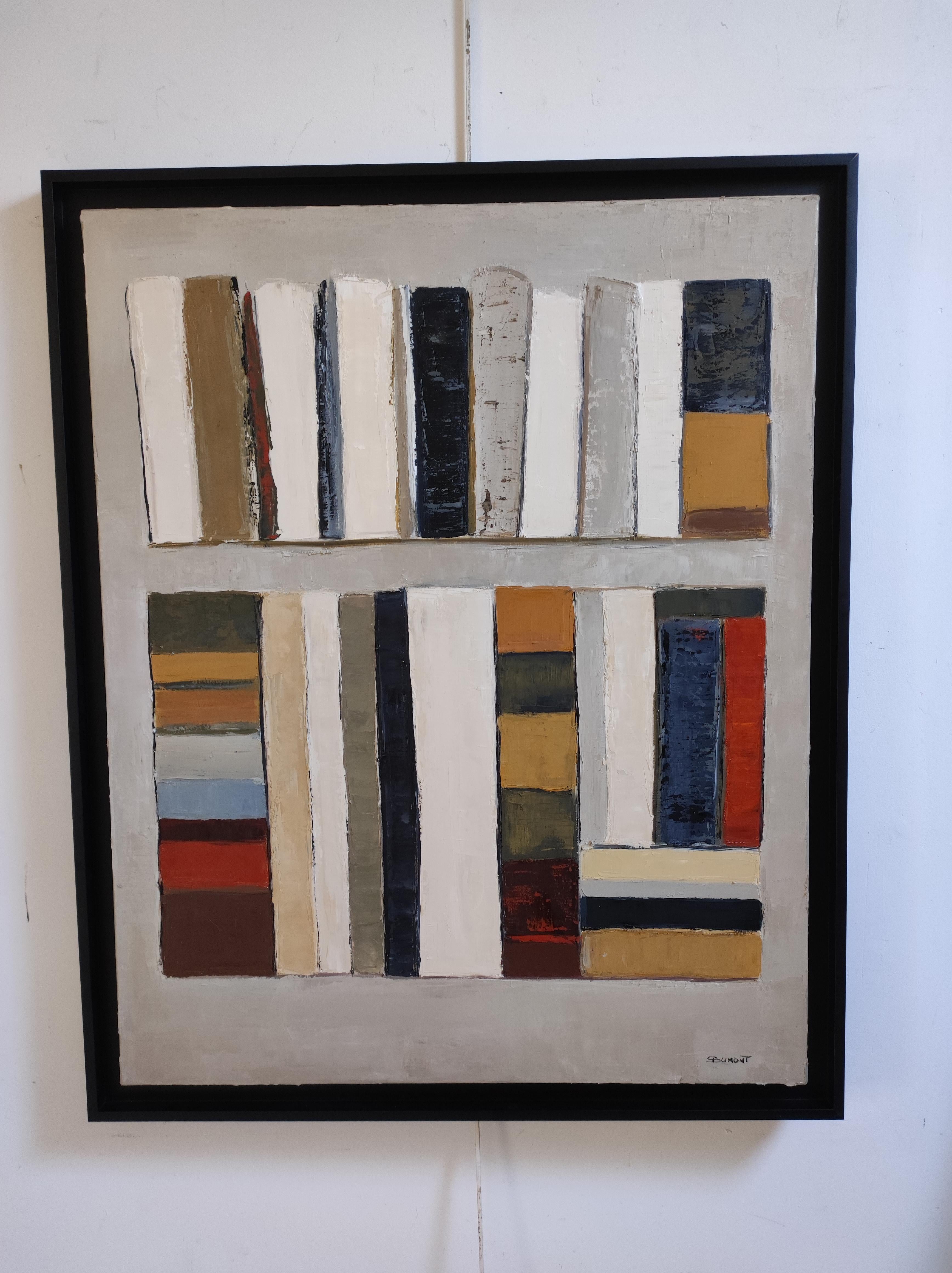 Volumes alignés, AM Contemporary  Peinture texturée - Huile sur toile, Abstrait en vente 7