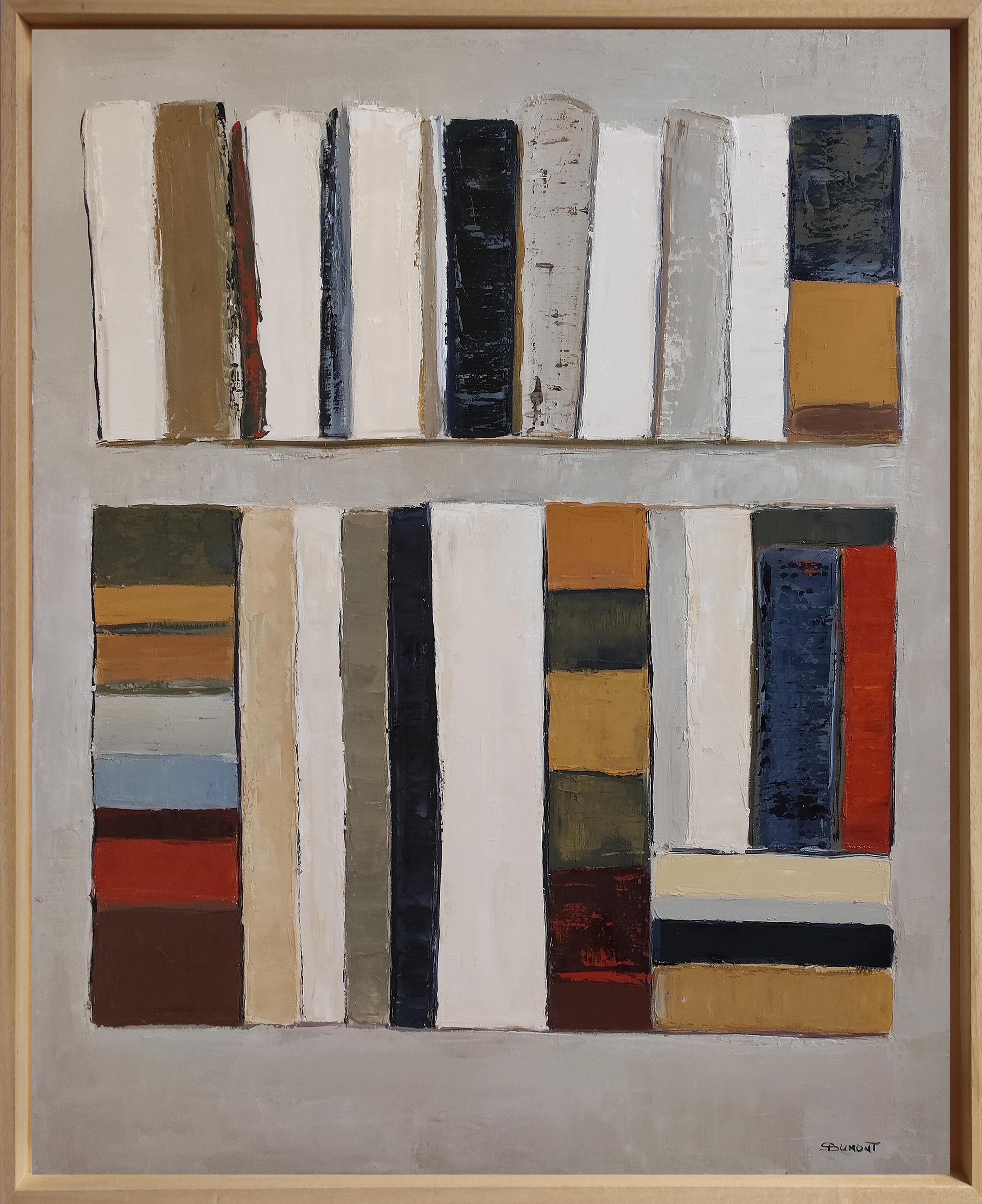 Volumes alignés, AM Contemporary  Peinture texturée - Huile sur toile, Abstrait - Géométrique abstrait Painting par SOPHIE DUMONT