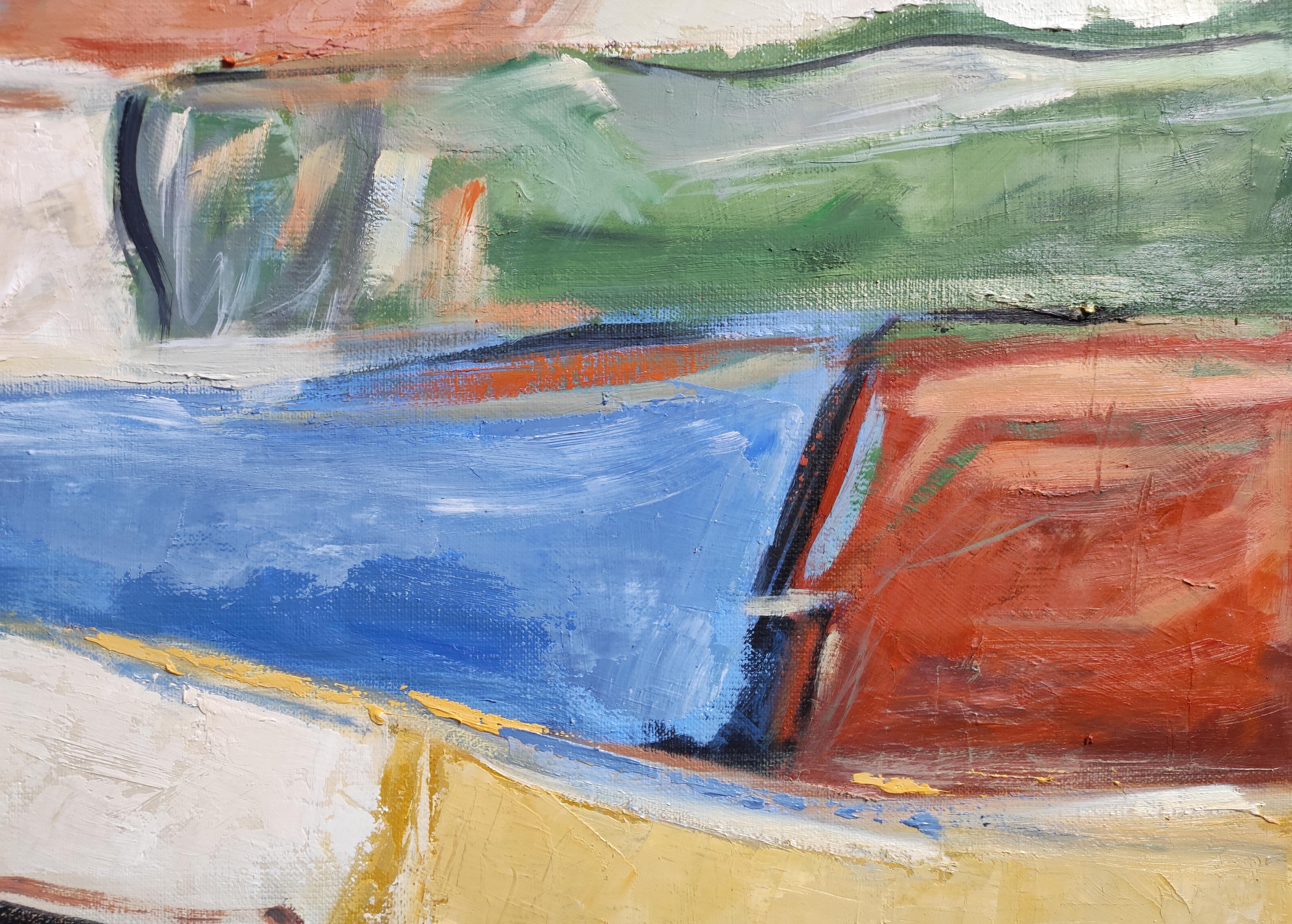 Voyage, Landscape, Oil on canvas, Expressionism, Multicolor, French, Abstract 4