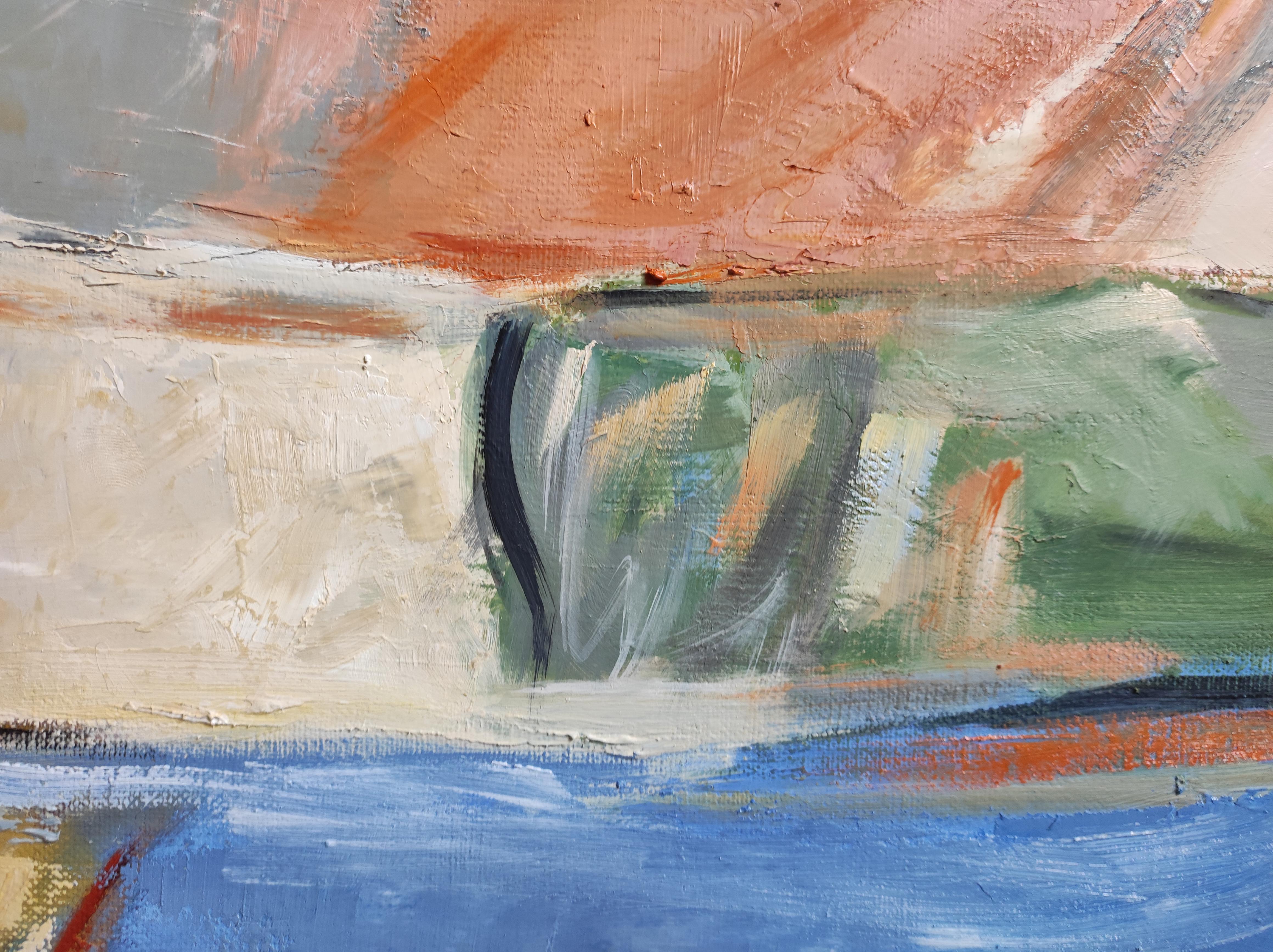 Voyage, Landscape, Oil on canvas, Expressionism, Multicolor, French, Abstract 5