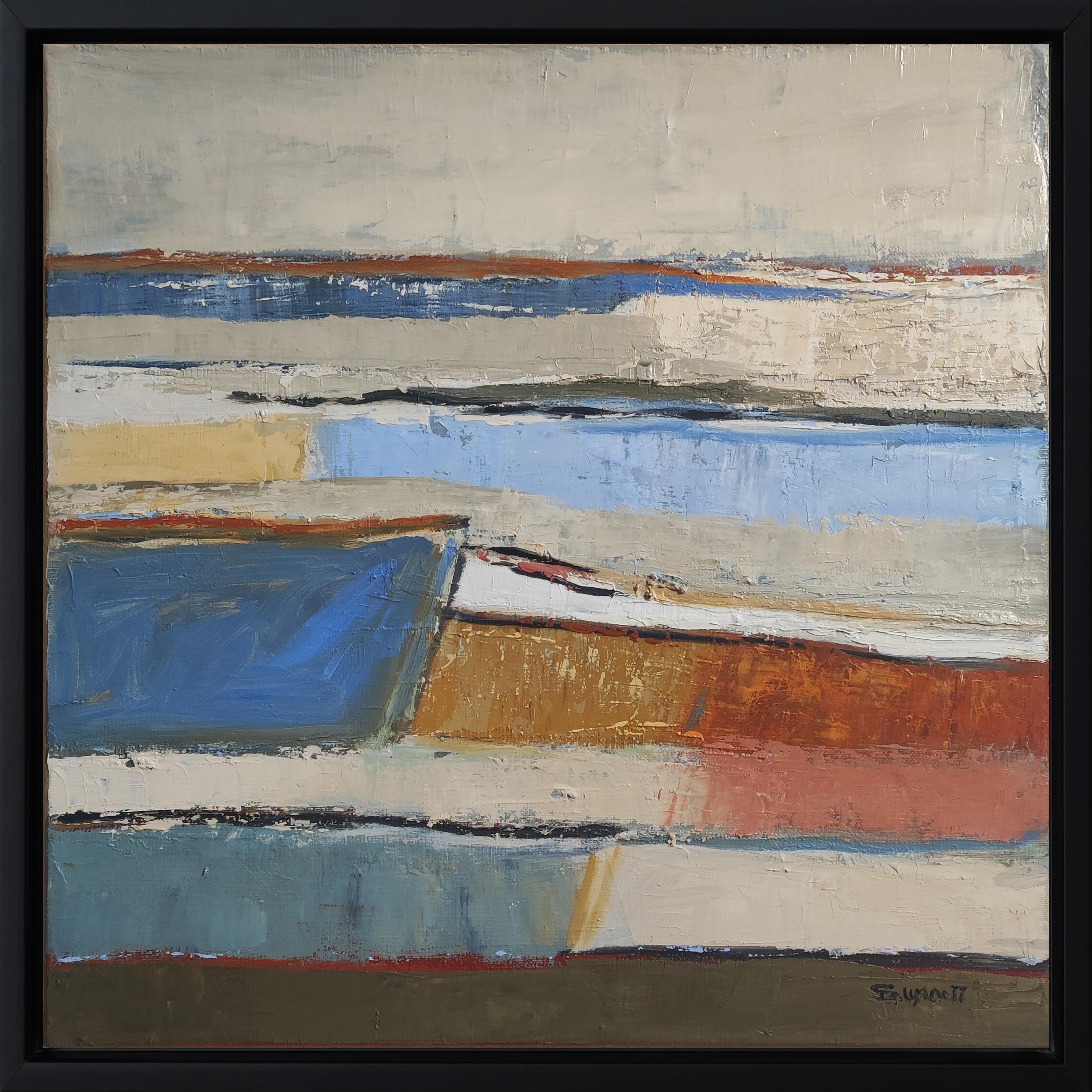 Tessitura di orizzonti, Paesaggio astratto, Olio su tela, Espressionismo, Moderno - Painting Espressionismo astratto di SOPHIE DUMONT