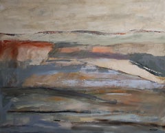 What Lingers, Large Abstract Landscape, Contemporary, French, Oil on canvas