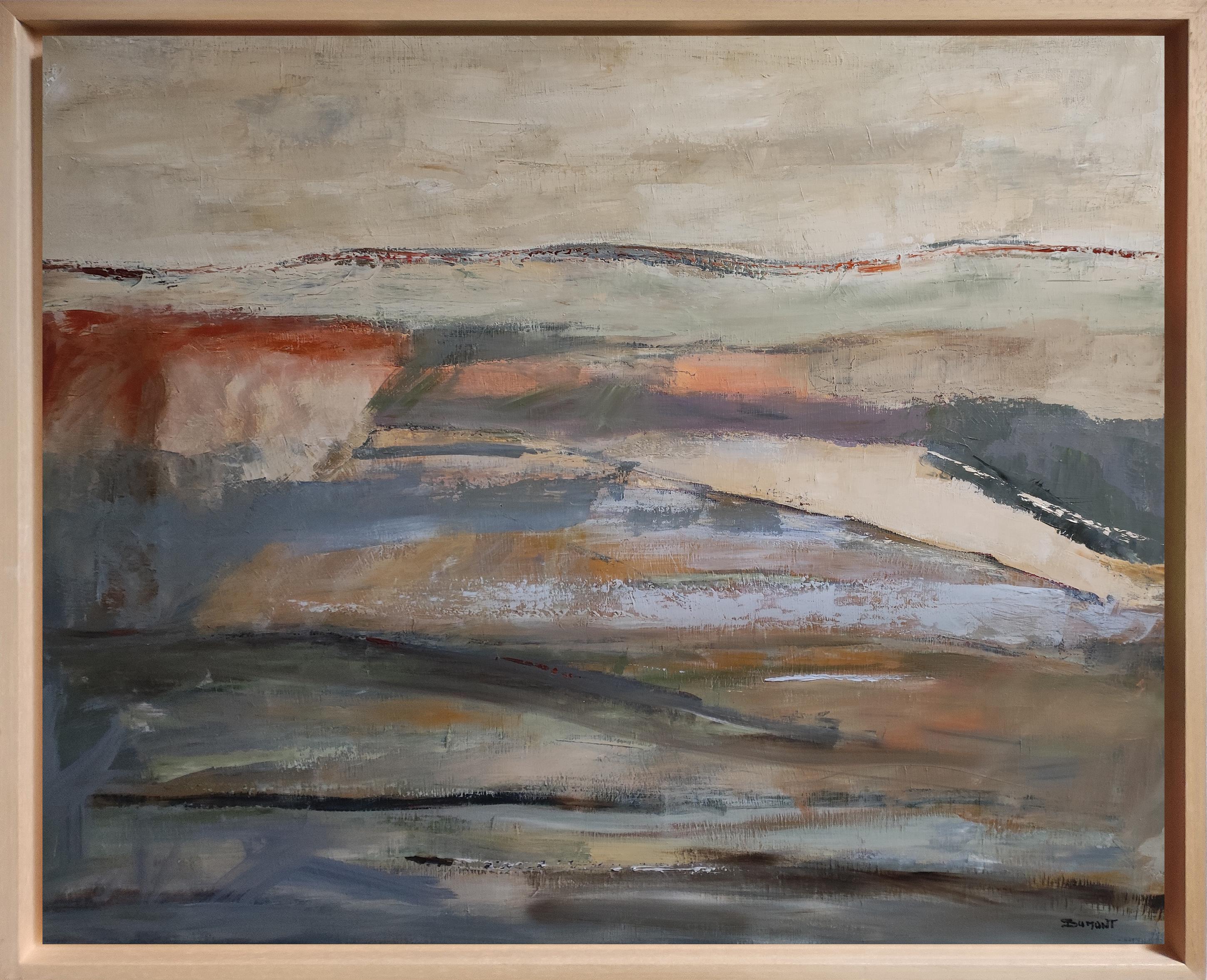 What Lingers, Large Abstract Landscape, Contemporary, French, Oil on canvas