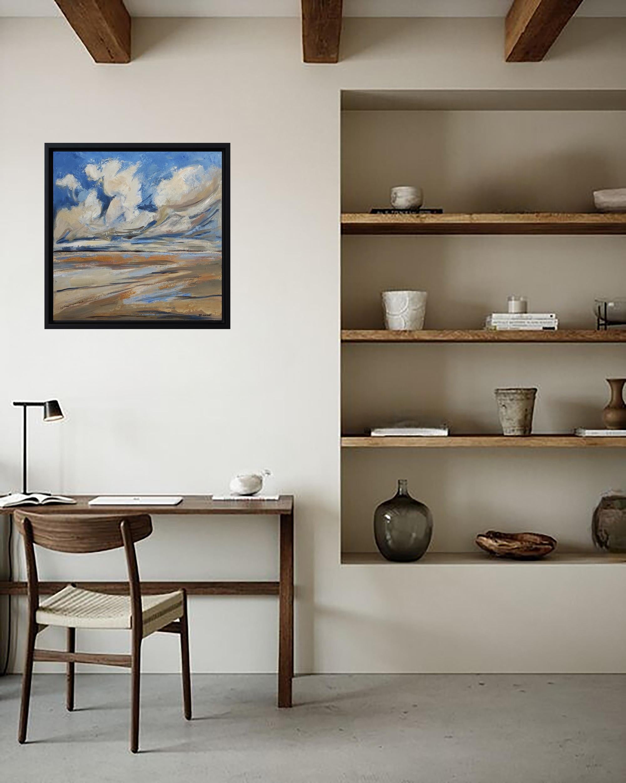Susurros del Viento, Paisaje Marino, Costa Azul, Semi Abstracto,  Expresionismo en venta 5