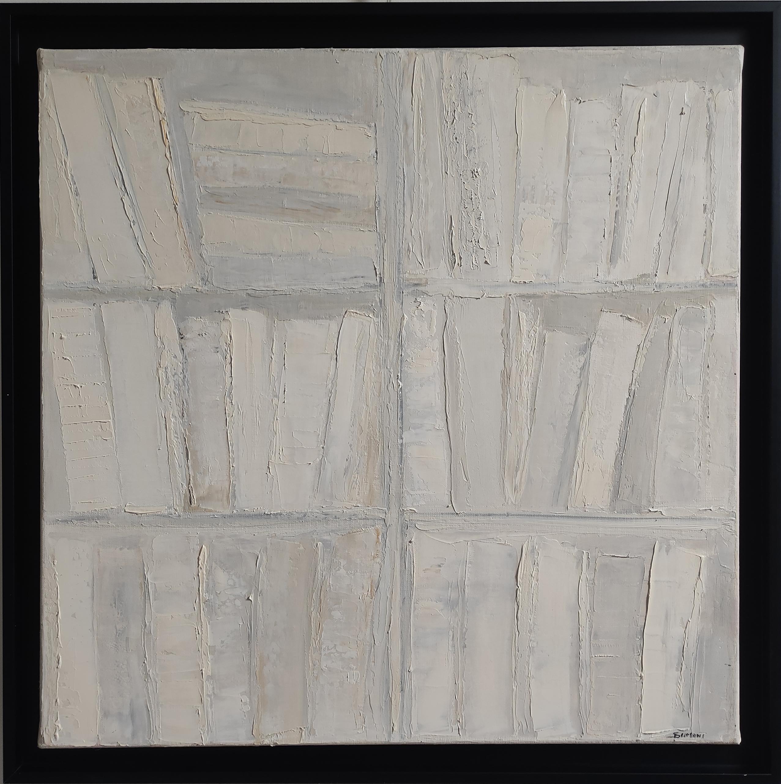 white, abstract minimalism, moonochrome, textured, oil on canvas, expressionism