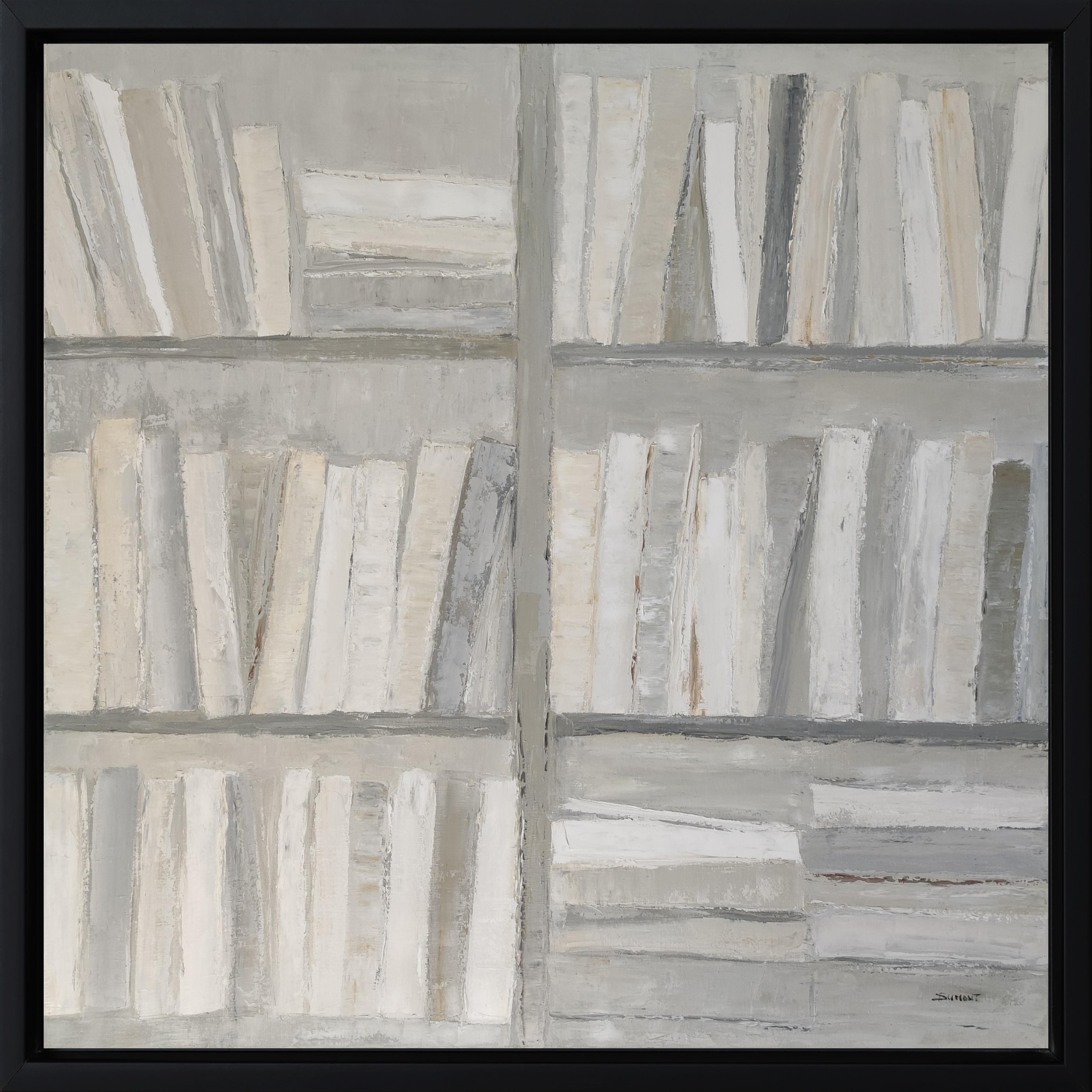 Zen, Astratto, Trittico contemporaneo, Bianco e nero, Minimalismo, Francese 2