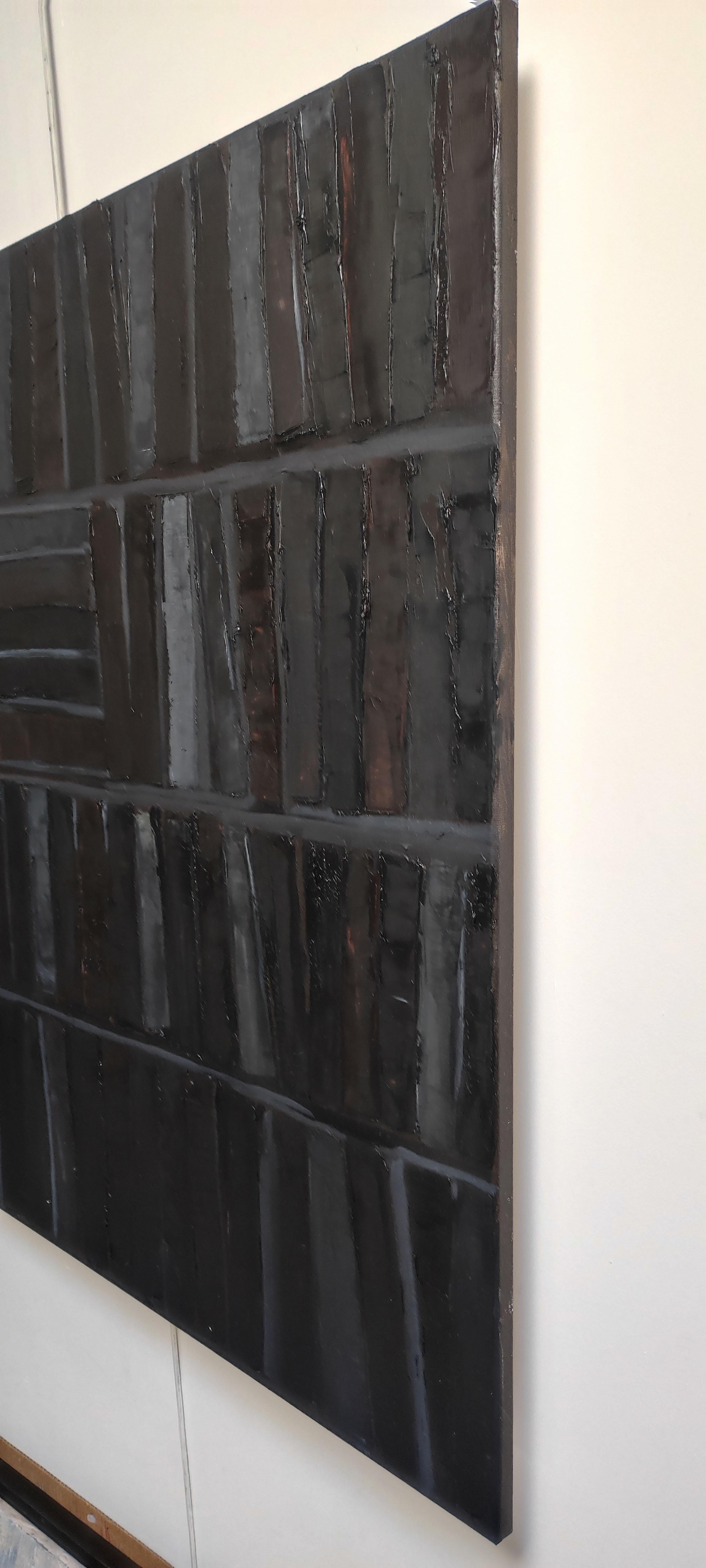Zen, Astratto, Trittico contemporaneo, Bianco e nero, Minimalismo, Francese 5