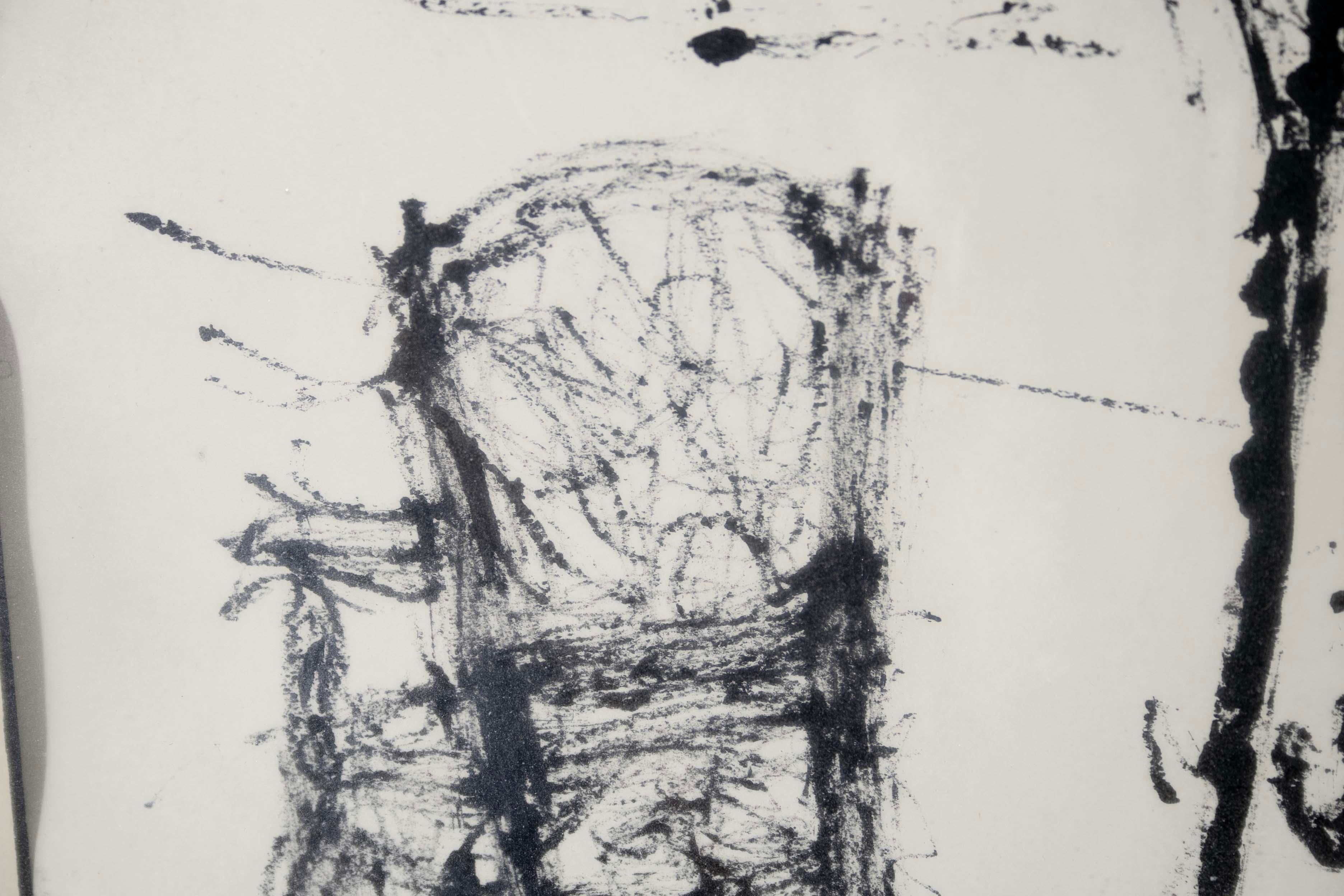Sophie Fordon Cordoba Spagna 1971 Disegno acquerello modernista firmato e incorniciato in vendita 2