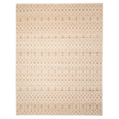 Tappeto Sophie, tessuto a mano, in stile contemporaneo a traliccio, in juta e cotone, 2' 6" x 8' 0", color avorio