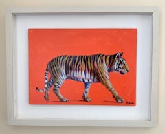 Sophie Harden:: Tiger Tiger Burning Bright:: Original zeitgenössisches Tiger-Gemälde