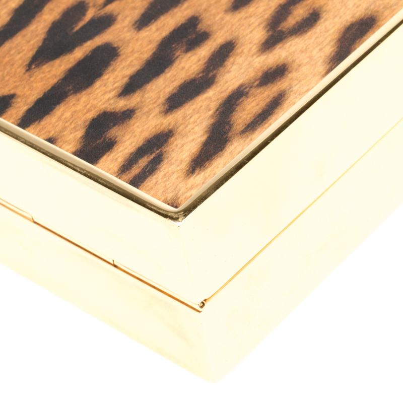 Sophie Hulme Brown Leopard Print Leather Compton Box Top Handle Shoulder Bag 1