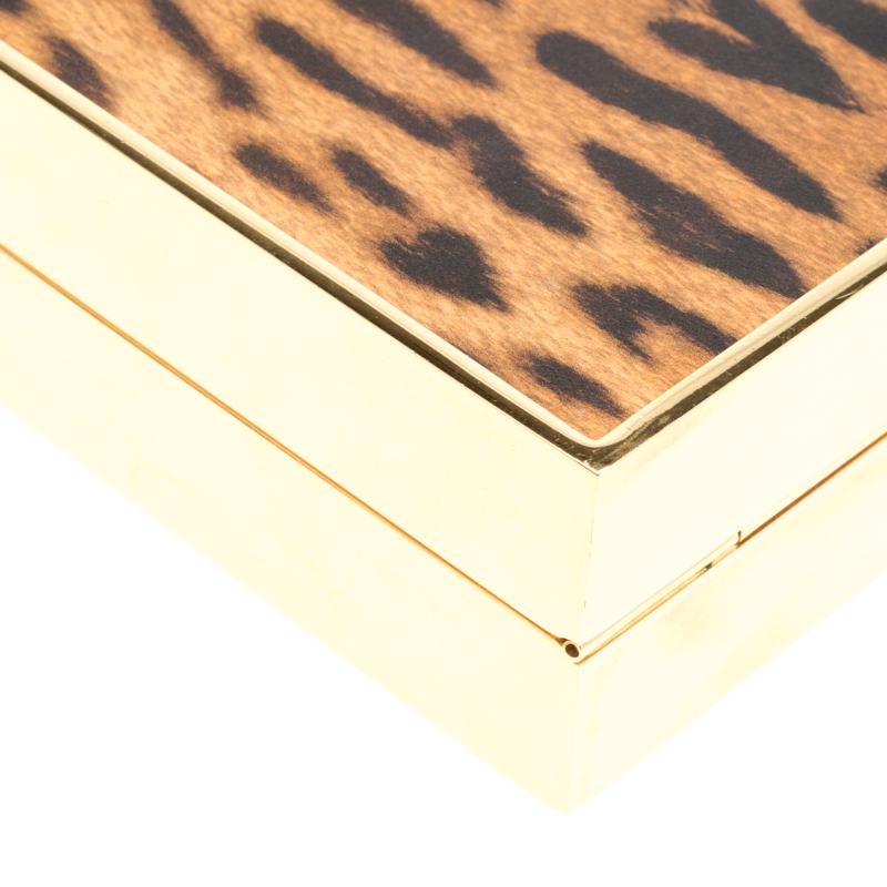 Sophie Hulme Brown Leopard Print Leather Compton Box Top Handle Shoulder Bag 2