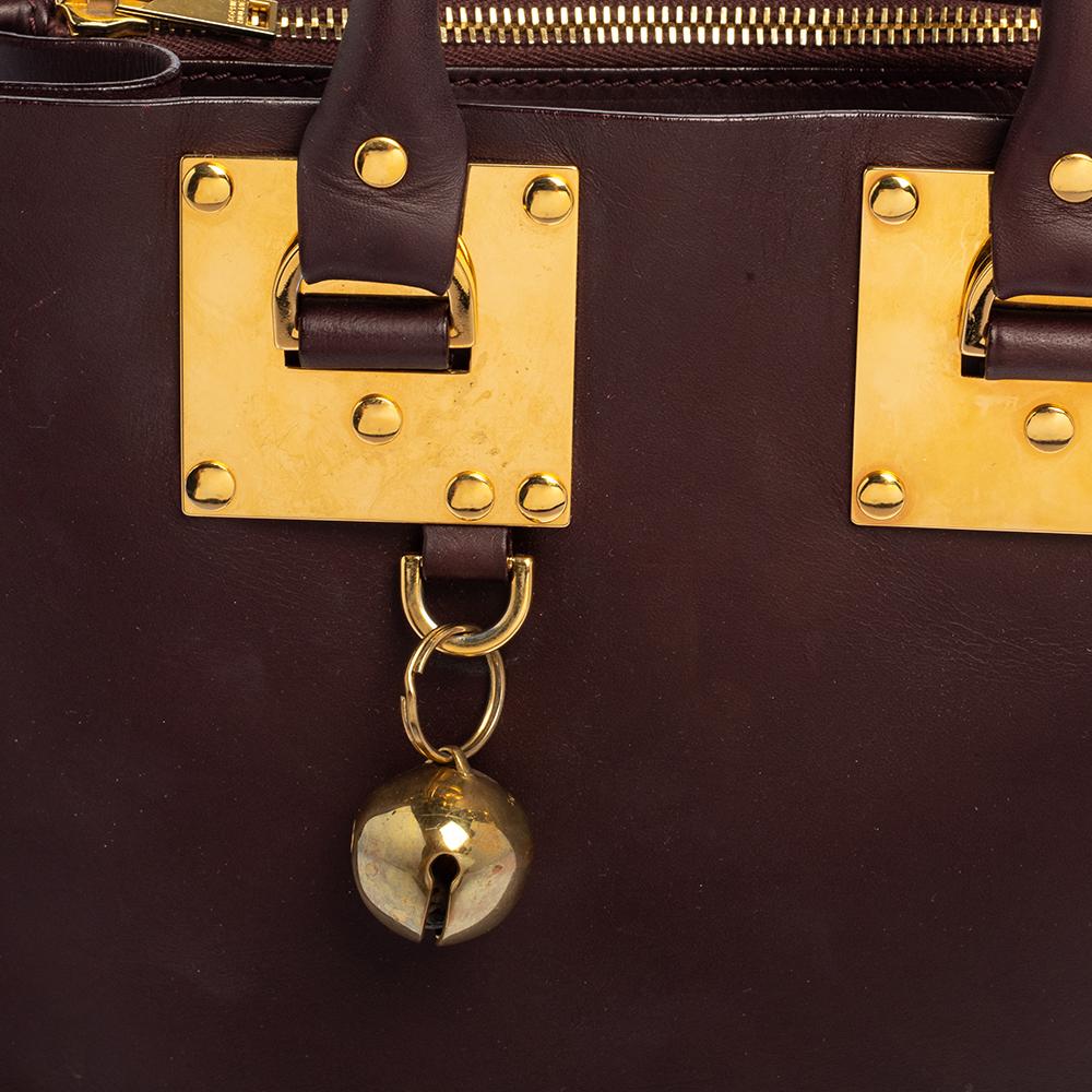Sophie Hulme Burgundy Leather Albion Square Tote 2