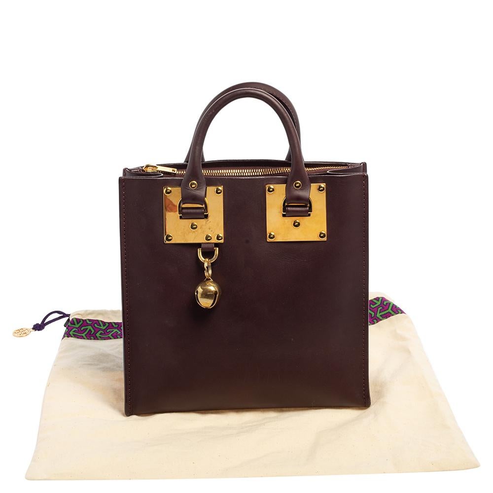 Sophie Hulme Burgundy Leather Albion Square Tote 3