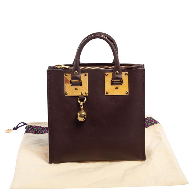 Sophie Hulme Burgundy Leather Albion Square Tote at 1stDibs