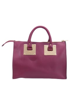 Sophie Hulme Fuchsia Leather Zip Bowler Bag