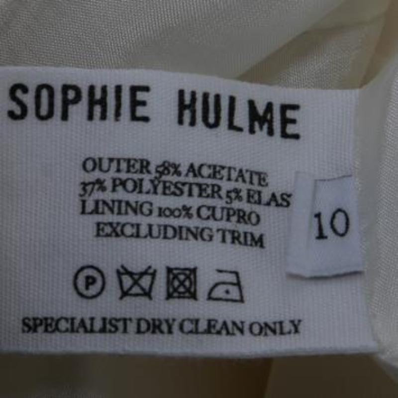 Sophie Hulme Gonna in gabardina stretch impreziosita da catene e pieghe invertite M. I. in vendita 6