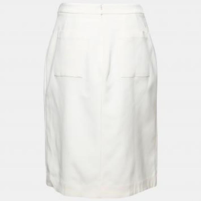 Sophie Hulme Gonna in gabardina stretch impreziosita da catene e pieghe invertite M. I. in vendita 4