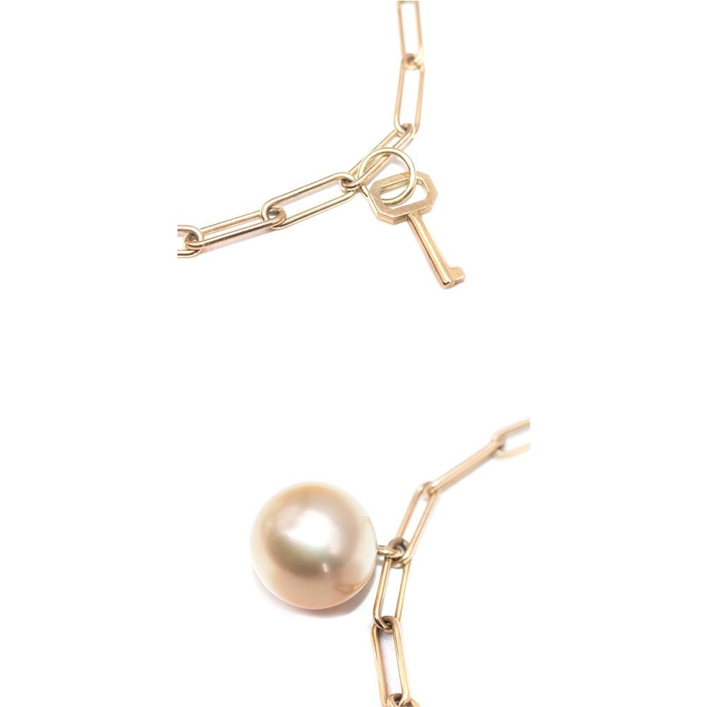 Sophie Keegan Pearl Charm Gold Bracelet  For Sale 3