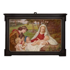Danish oil painting of the Madonna and Child by Sophie Klapper