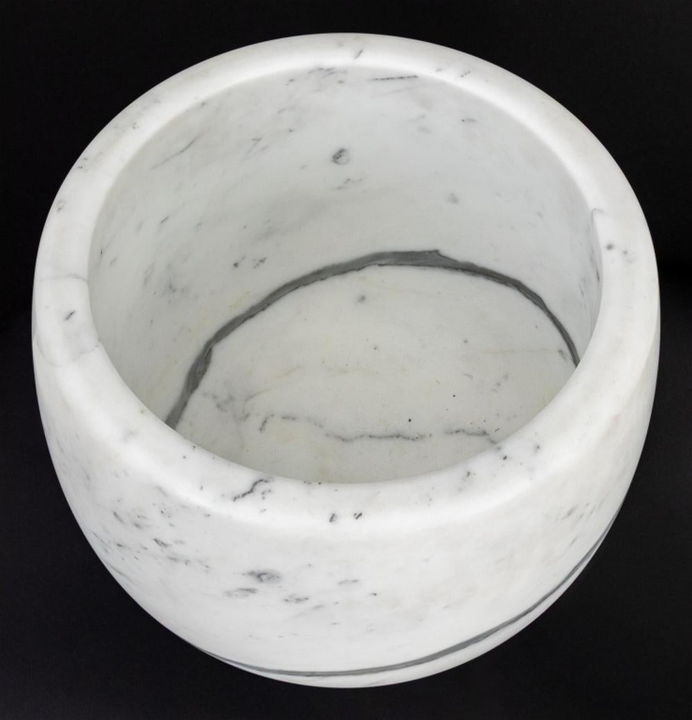 Minimalist Sophie LaFont White Marble Vase For Sale