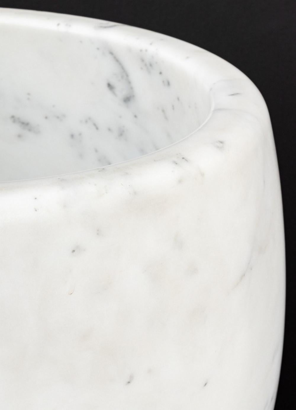 French Sophie LaFont White Marble Vase For Sale