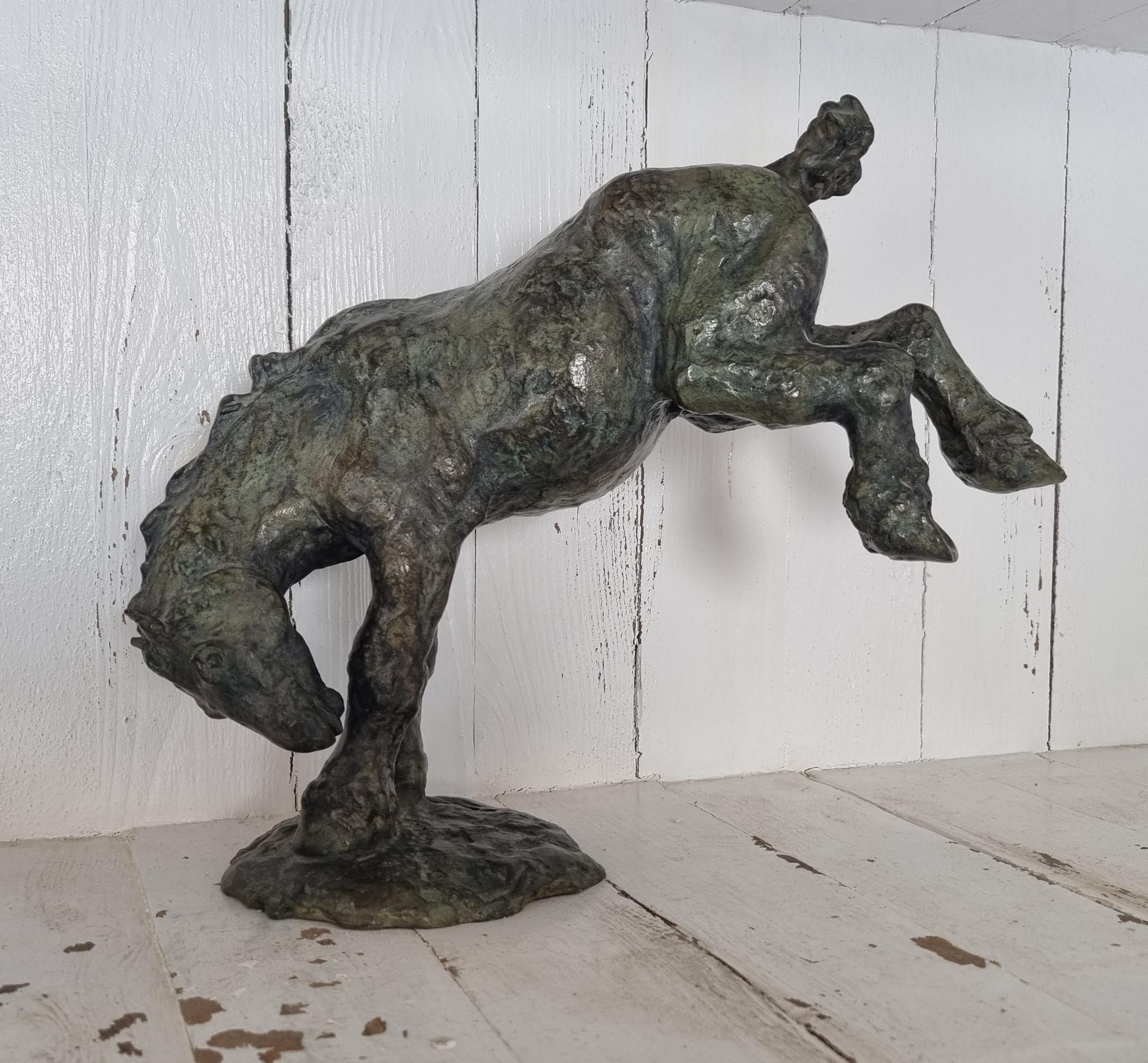 Bronzeskulptur eines springenden Pferdes 3/8 von Sophie Martin  (Zeitgenössisch), Sculpture, von SOPHIE MARTIN