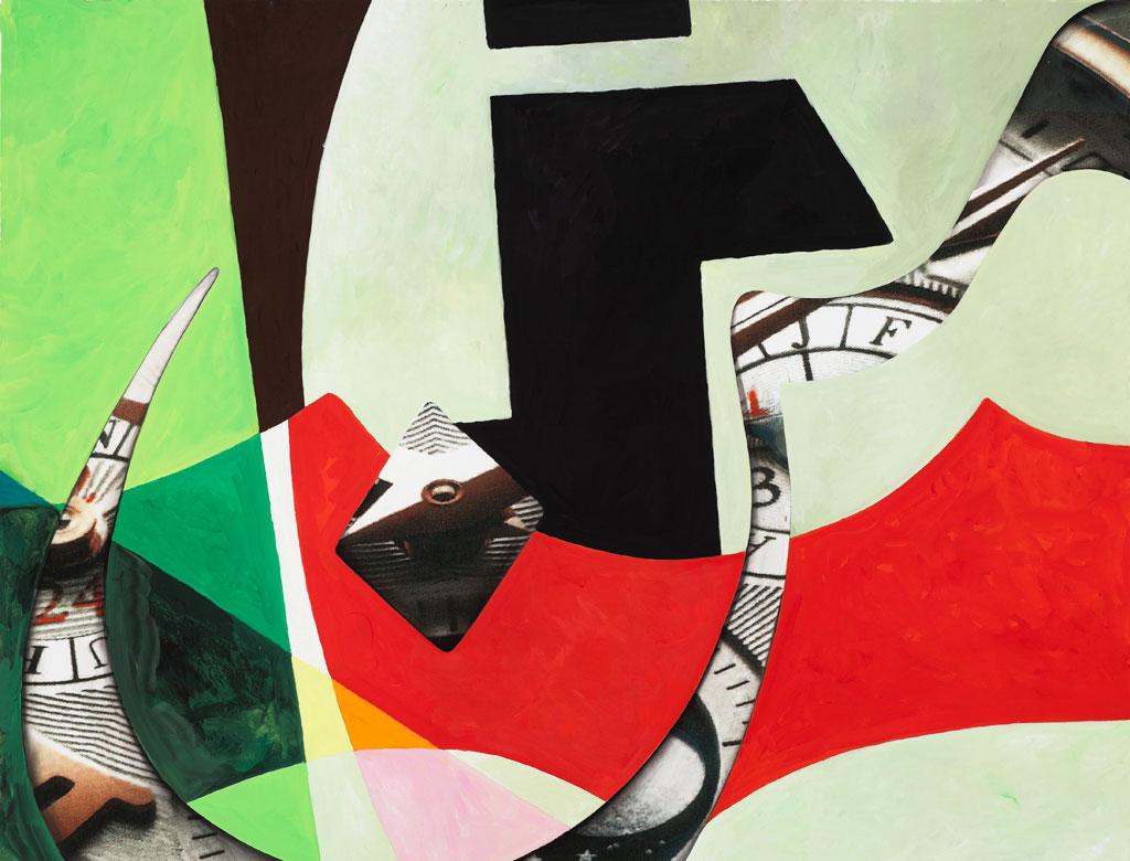 First R Jump'n II by Sophie Matisse - Pigment Print and Gouache on Canvas