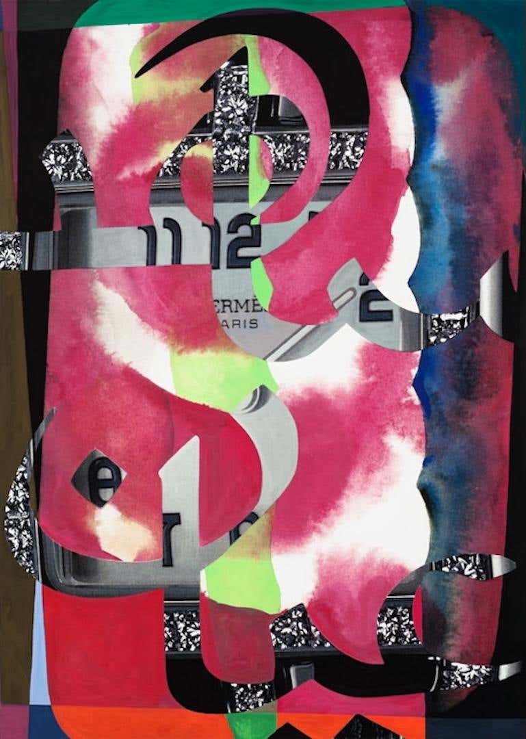 Witness by Sophie Matisse - Pigment Print and Gouache on Canvas - 54" x 38"