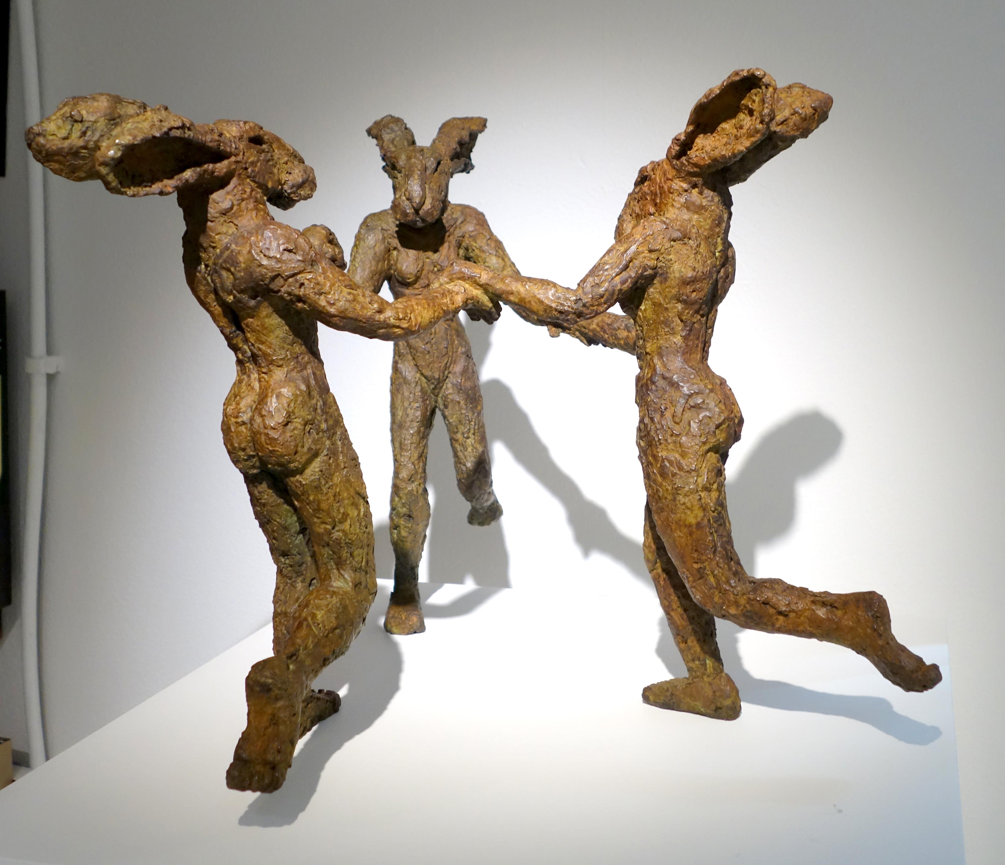 Sophie Ryder Figurative Sculpture - Dancing Ladies II, Maquette (B/15/18)