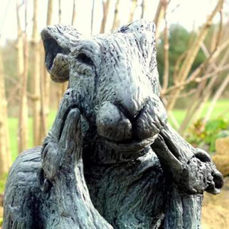 Sitting Girl with Dogs - Sculpture by Sophie Ryder