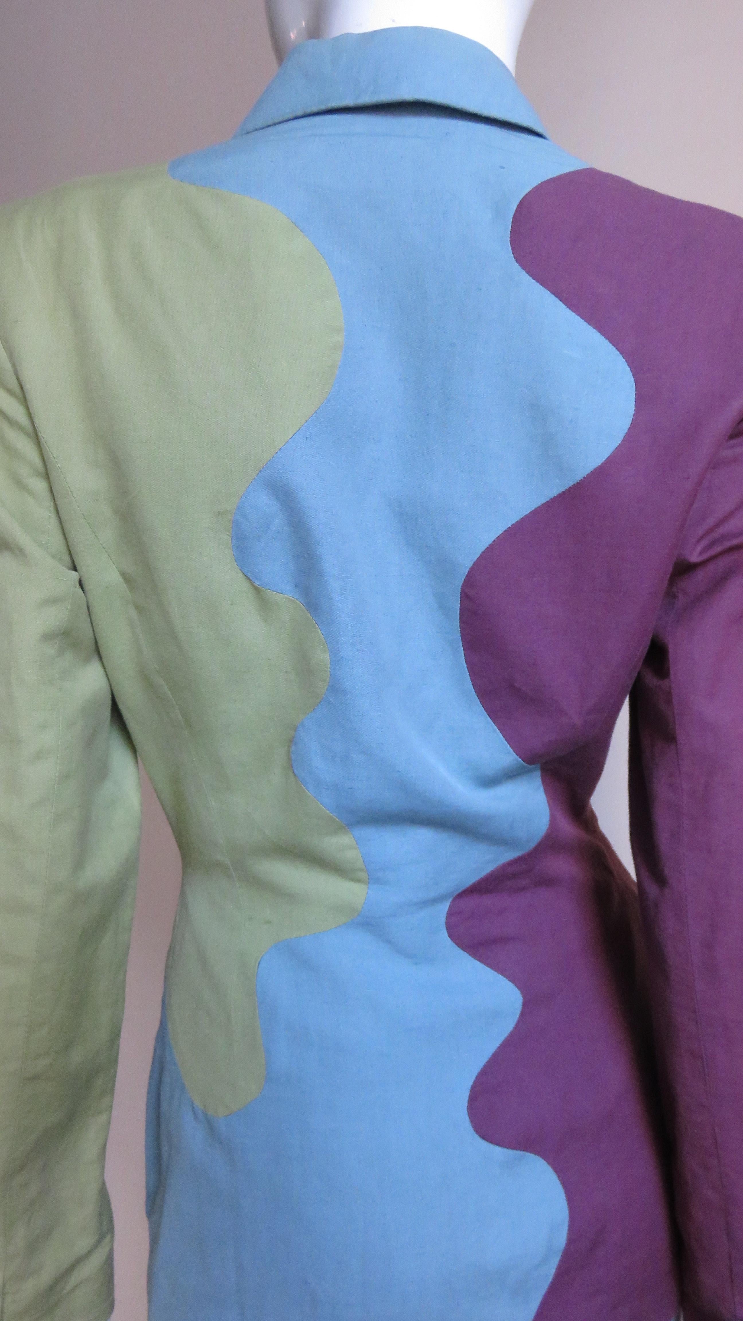 Sophie Sitbon Color Block Skirt Suit 3