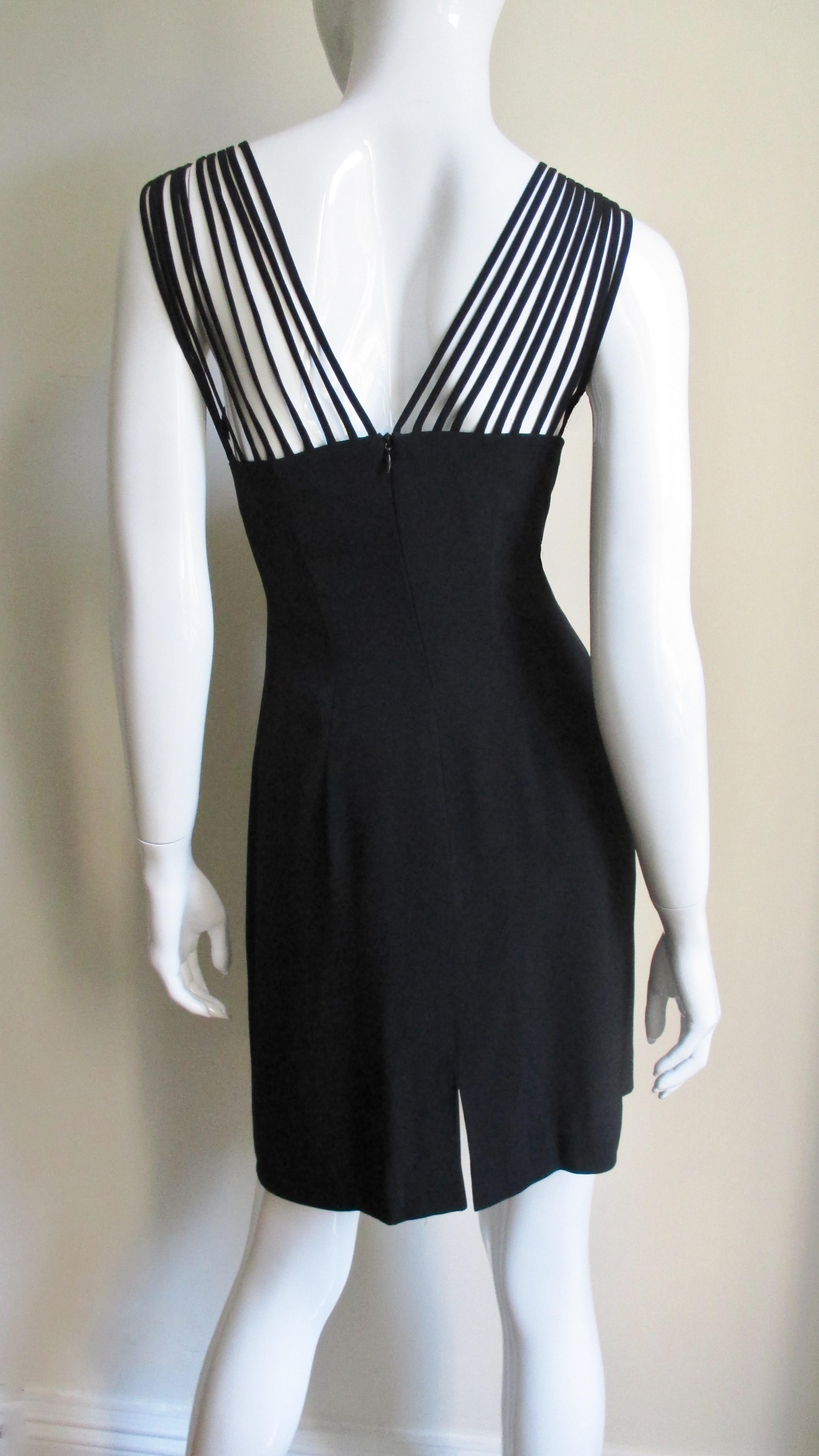 Sophie Sitbon Cage Shoulders Dress In Good Condition In Water Mill, NY