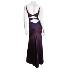 Sophie Sitbon Purple Gown with Back Cut outs