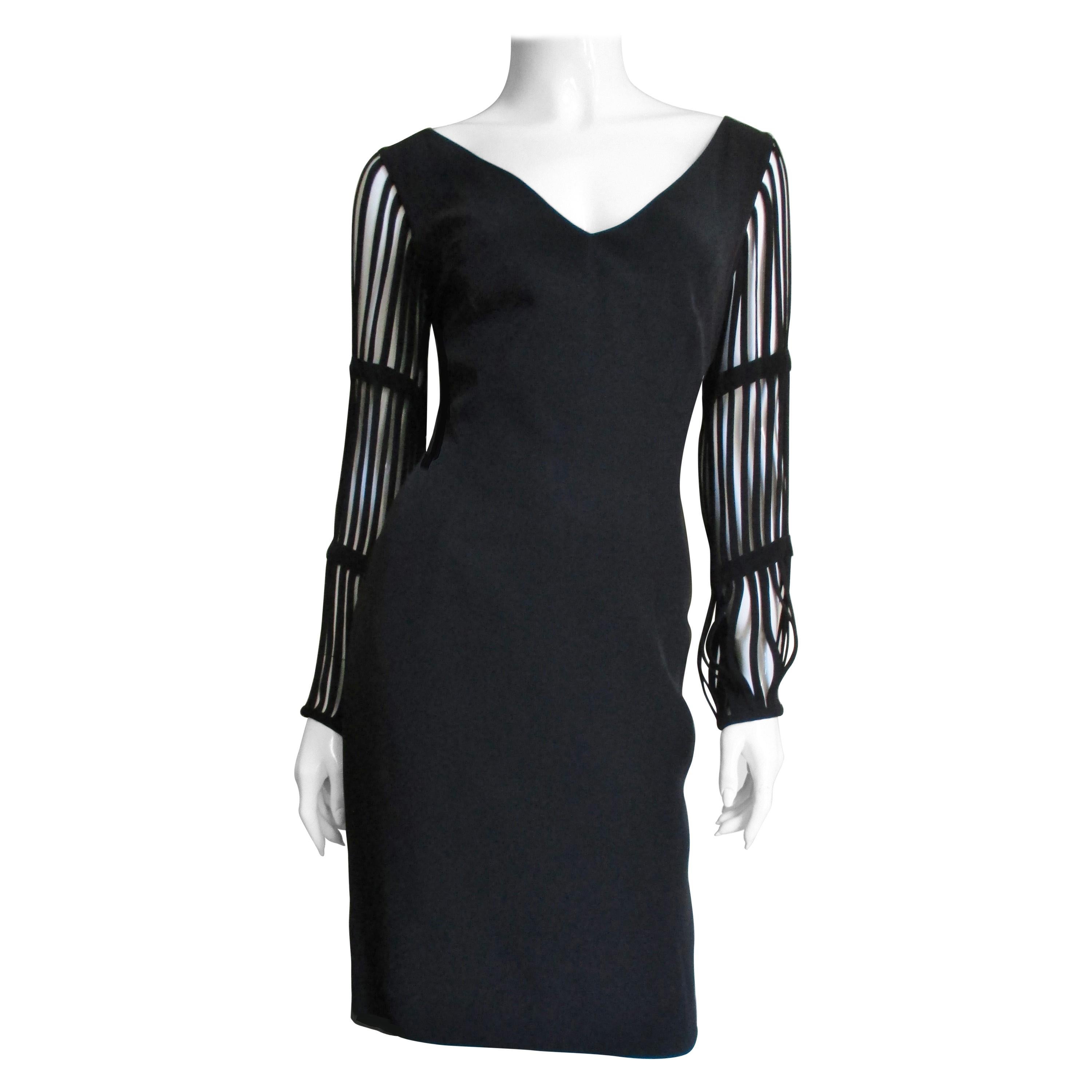 Sophie Sitbon - Vestito vintage con maniche a gabbia anni '90