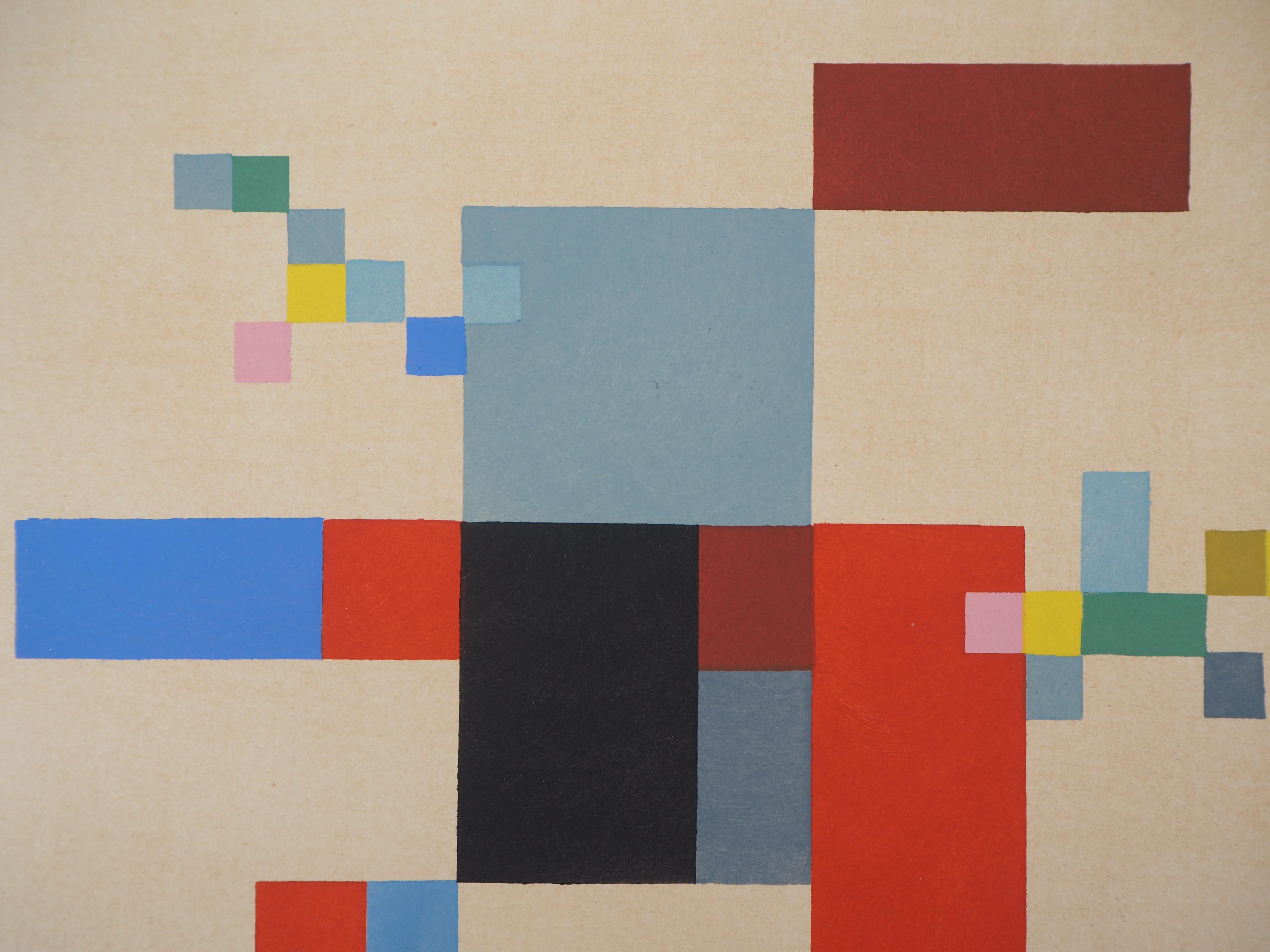 Composizione - Litografia, 1956 - Print Astratto di Sophie Taeuber-Arp