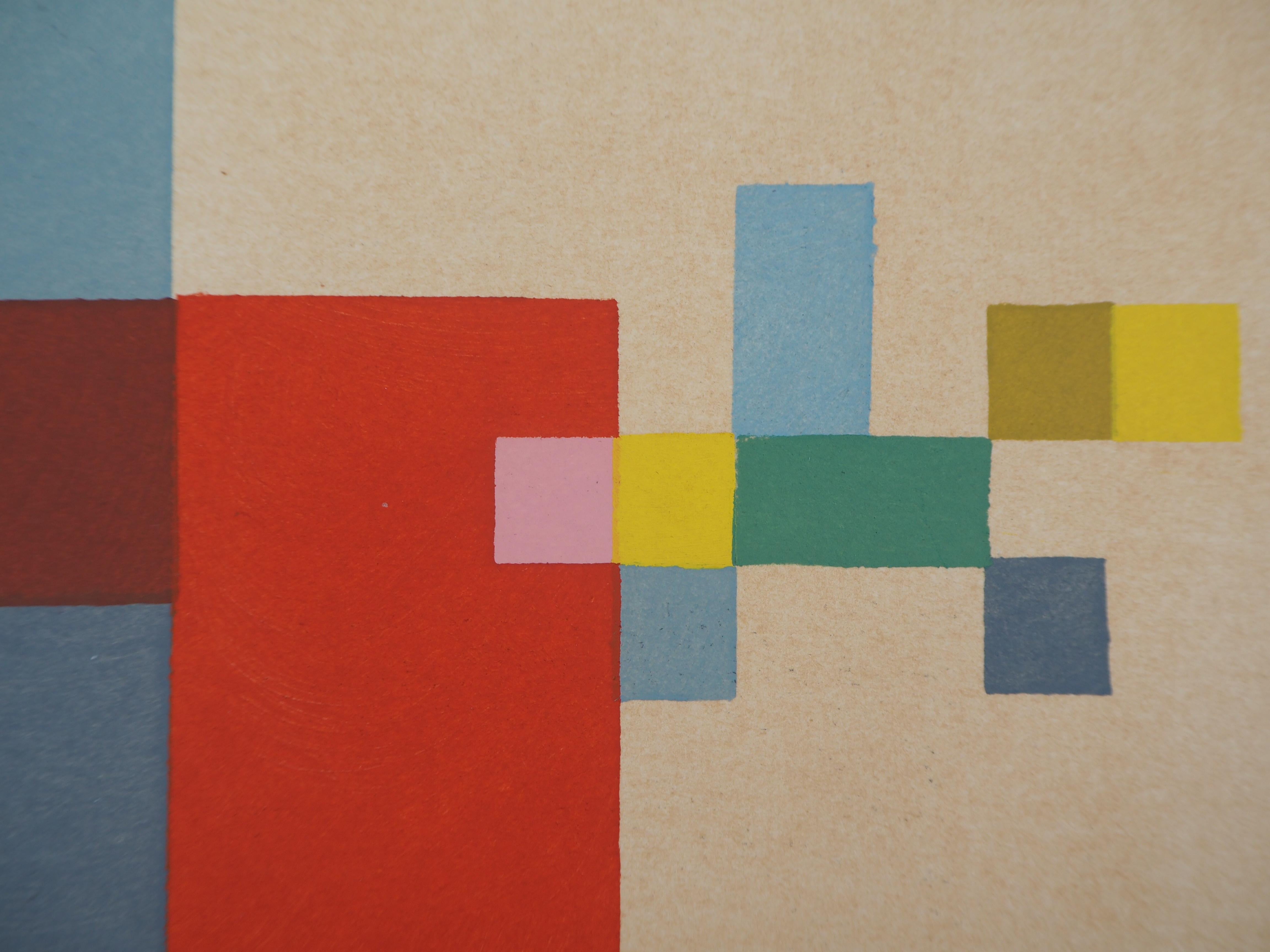 Sophie Taeuber-Arp (dopo)
Composizione, 1956

Litografia e stencil (laboratorio Jacomet)
Su carta ondulata 31,5 x 24 cm (circa 12,4 x 9,4 pollici)

Pubblicato da San Lazaro nel 1956

Condizioni eccellenti