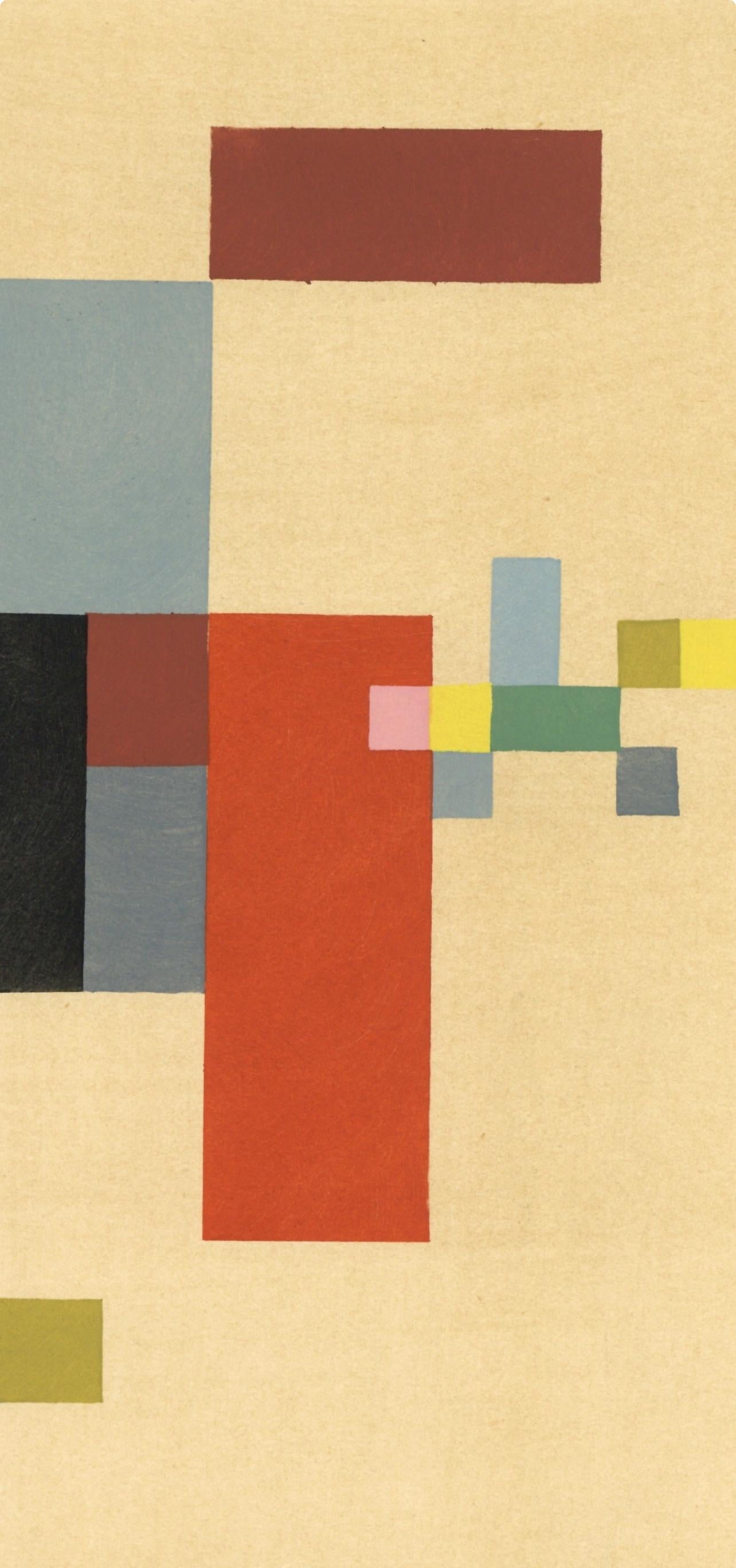 Taeuber-Arp, Komposition, Société internationale d'art XXe siècle (nach) (Beige), Abstract Print, von Sophie Taeuber-Arp