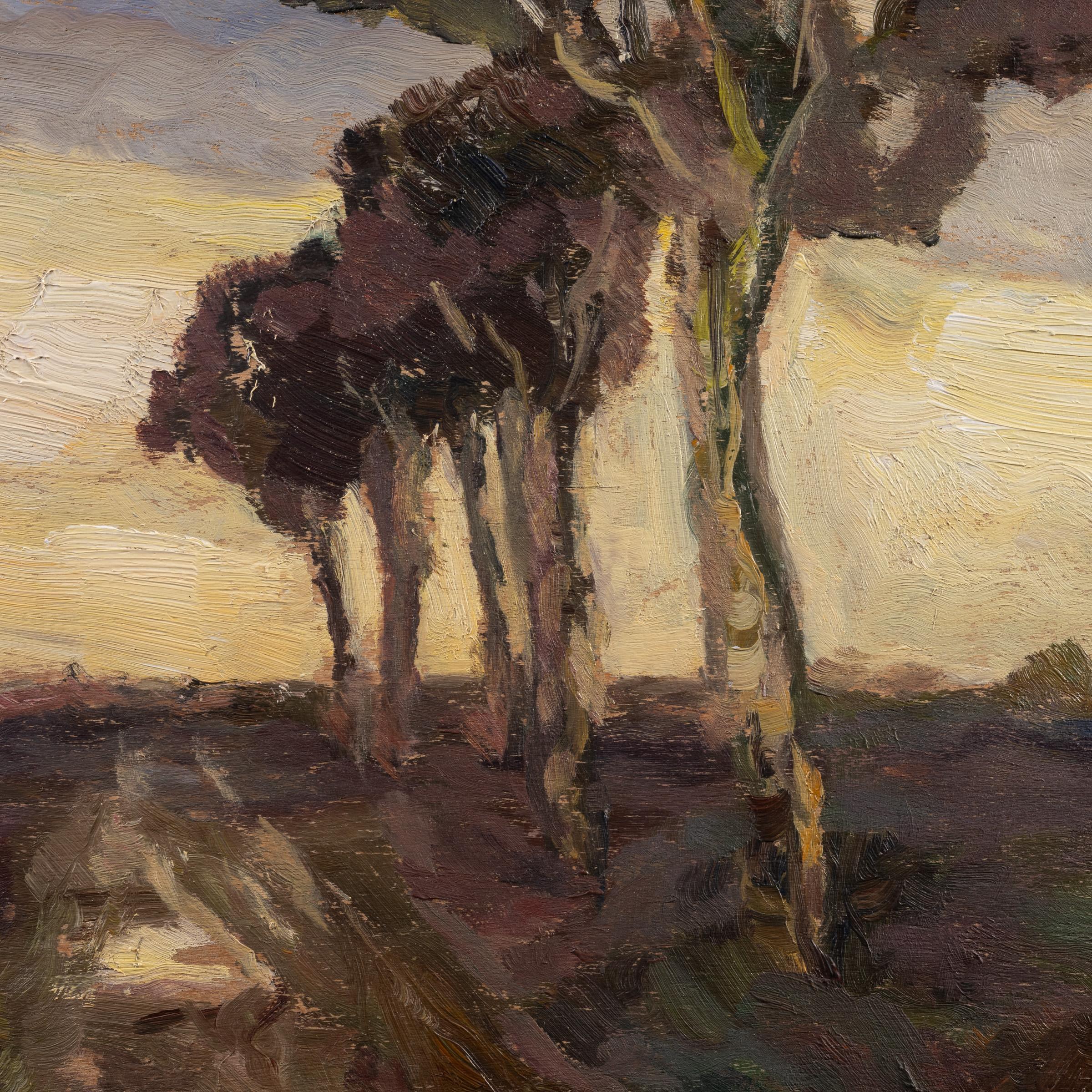 Sophie Wencke 
“Path to the Devil's Moor”

Painting, oil on panel, created around 1900, signed lower left

elaborately framed with an antique “Berlin molding”

Size 75 x 96 cm

Sophie Wencke studied art painting in Dresden from 1891 to 1893 and in