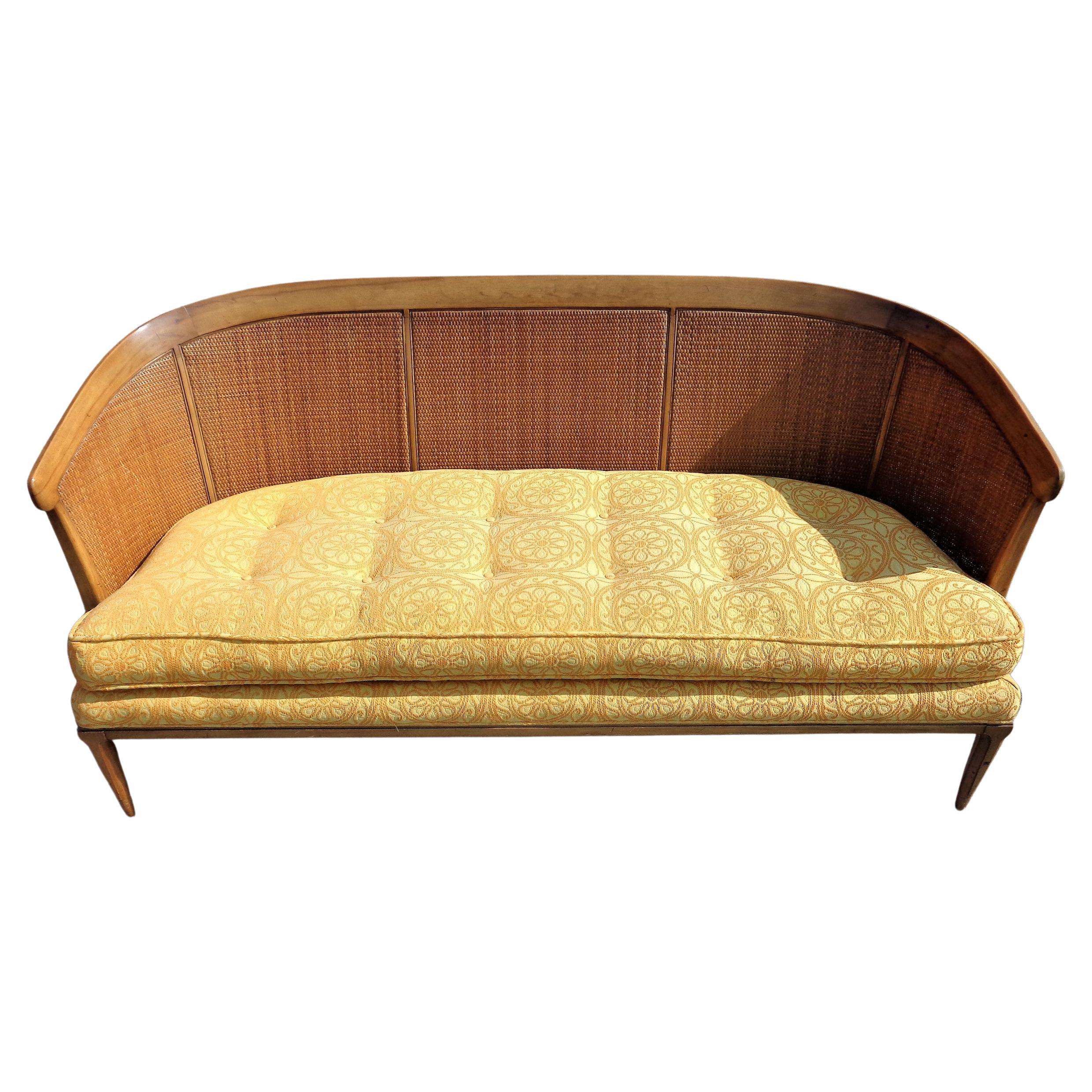 Sophisticate by Tomlinson Cane Back Settee, 1950s 1