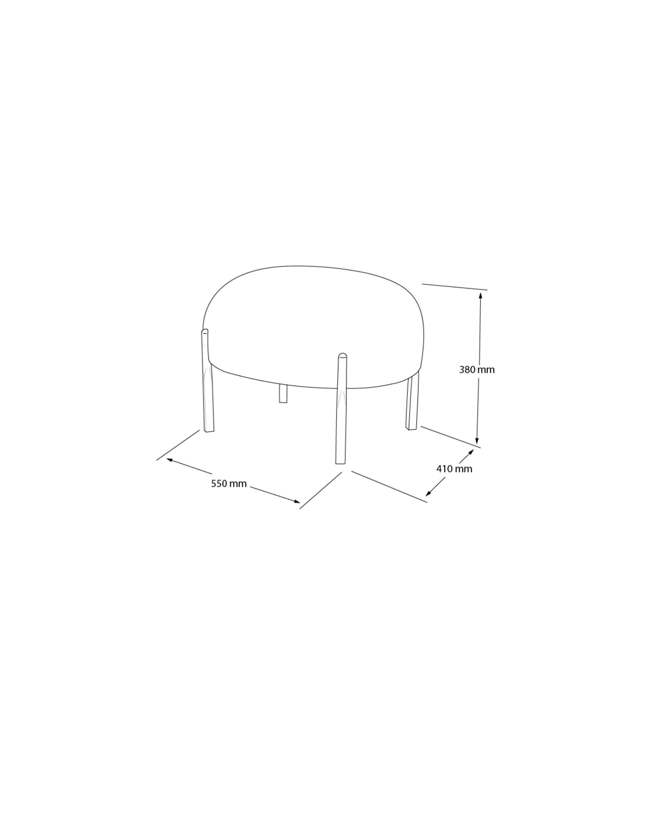 Contemporary Sophisticate Stool - chrome steel tube legs with boucle upholstery For Sale
